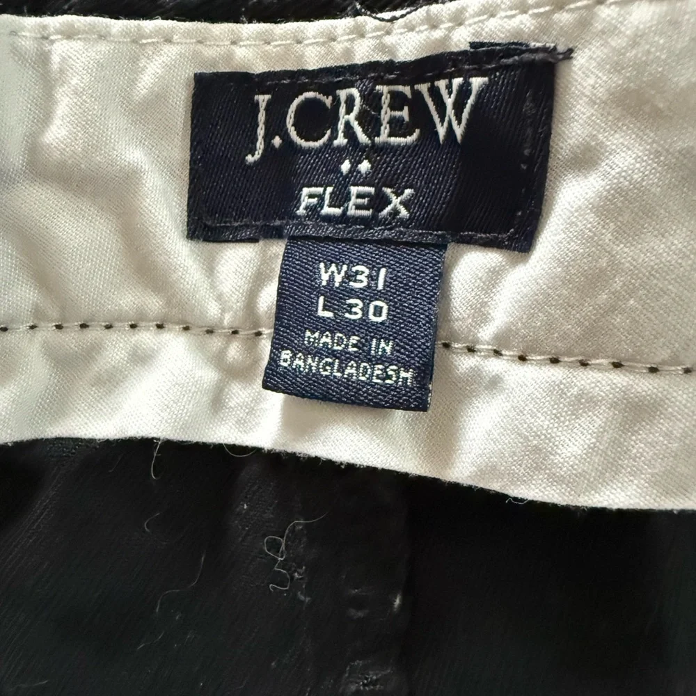 J. Crew Straight Leg Flex Chinos Black 99% Cotton Men’s 31W x 30L Like New!